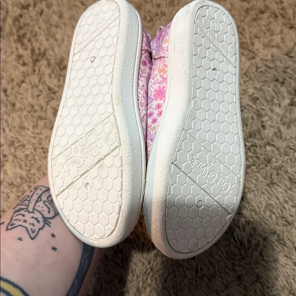 Cat & Jack Floral Pink Kids Slip-On Shoes - Picture 2 of 2